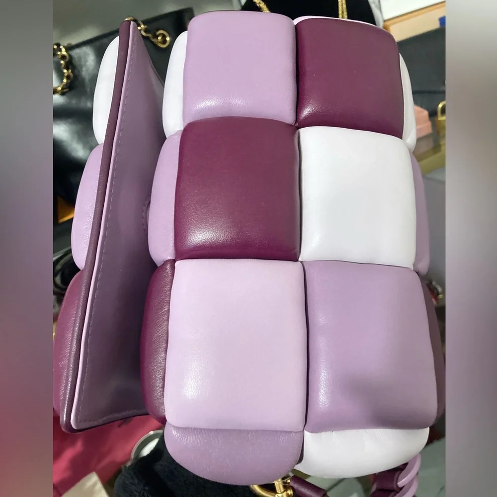 kate spade Quilted Patchwork Crossbody Bag in Plum & Lilac Boxxy bag - Picture 6 of 12